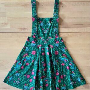 BlackMilk Women's Bulbasaur Pokemon Apron Dress size Small Adjustable Straps